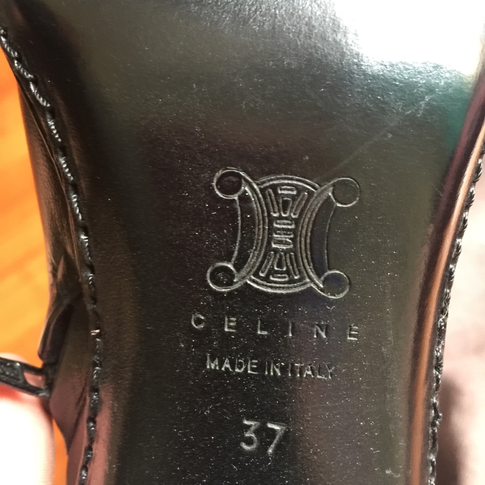 NIB Celine Black Leather Tall Boots 7 / 37 - Picture 3 of 8